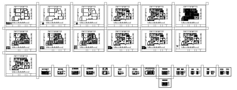 欧式田园风格四居室全套施工图设计（附效果图）-缩略图