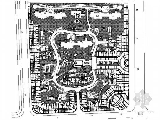 广场景观规划施工图CAD资料下载-[安徽]高档学区房景观规划设计施工图