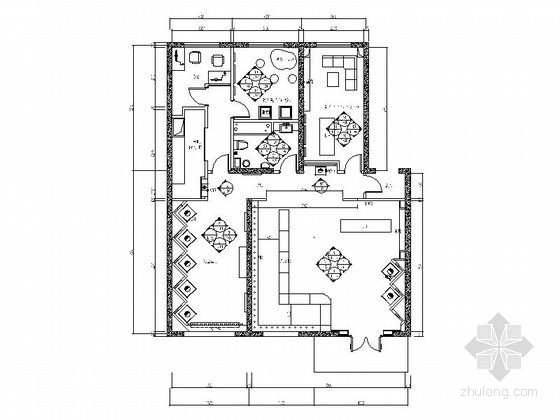 新中式展厅CAD资料下载-新中式灵气秀美玉石古玩专卖店装饰施工图