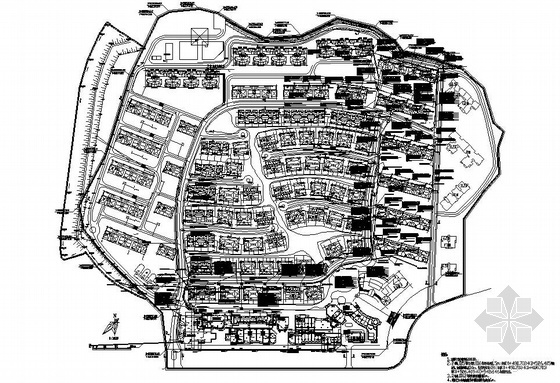 小区cad水电图资料下载-某小区水电管网布置及道路剖面图