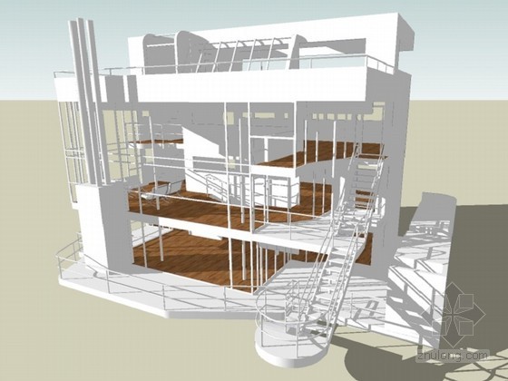 墨西哥巴尔加斯住宅资料下载-道格拉斯住宅SketchUp模型下载