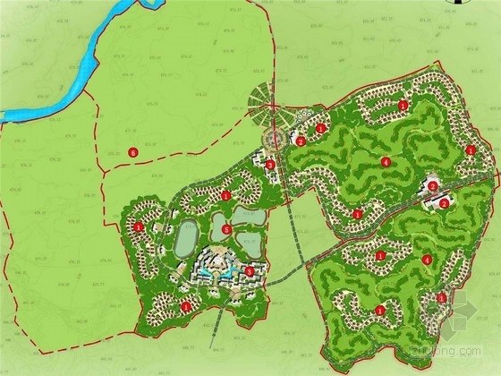 欧式围墙su模型资料下载-[成都]欧式风情融合现代国际田园景观的生态园概念性总体规划方案