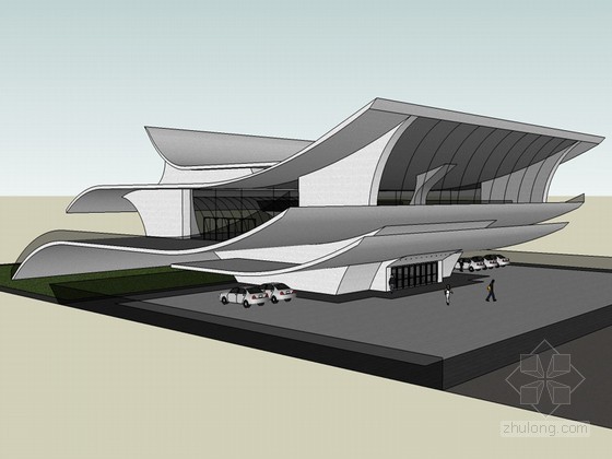 建筑切割艺术案例资料下载-艺术建筑SketchUp模型下载