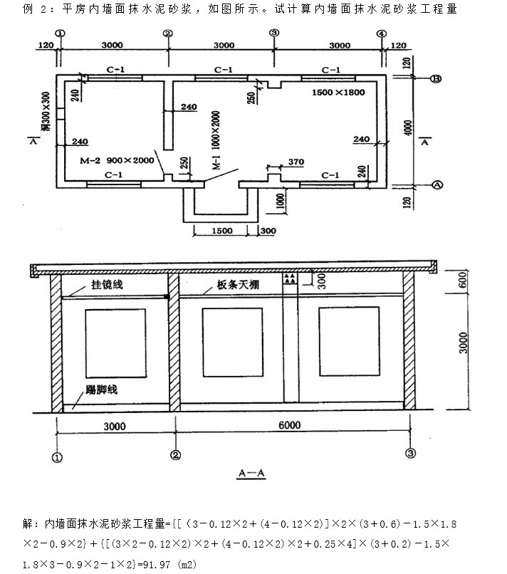 建筑装饰造价工程量计算方法实例教程-5、墙柱面工程