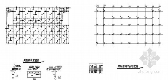 夹层钢结构CAD资料下载-某带夹层钢结构厂房结构设计图