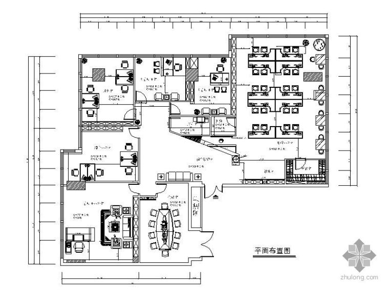传媒公司办公室装修资料下载-[北京]财经中心某传媒公司办公室施工图