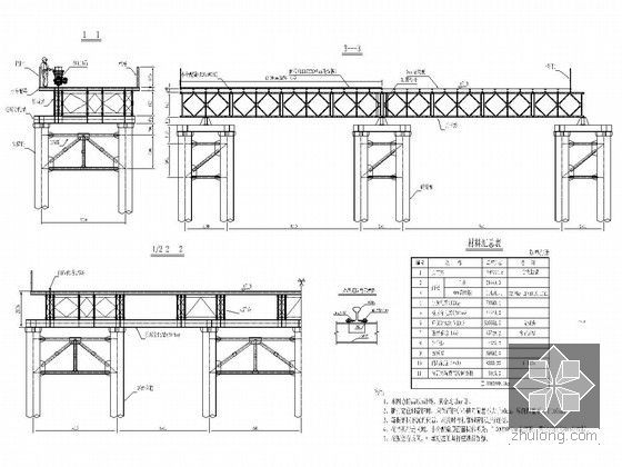 深水钢管桩贝雷架栈桥工程施工方案全套资料（150页 附栈桥设计图 计算书）-墩施工平台布置图