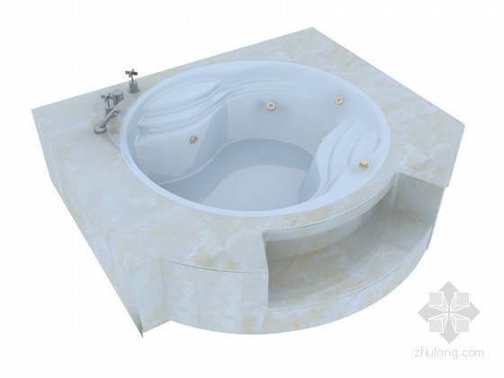 舒适浴缸资料下载-时尚舒适浴缸3D模型下载