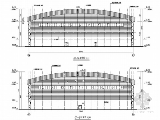 单层体育馆CAD资料下载-[四川]空间管桁架结构体育馆结构施工图（含建筑方案图）