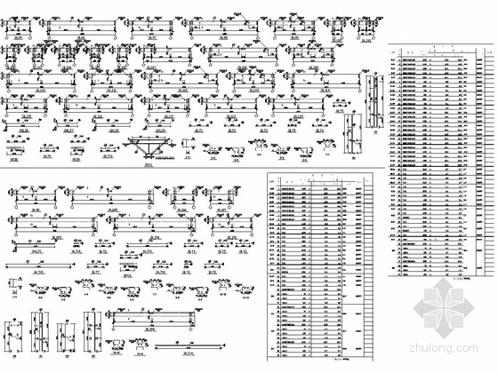 [山西]三层钢框架结构洗煤车间建筑结构图-墙梁墙柱拉条隅撑施工图