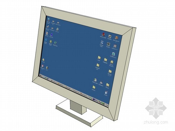 显热空气冷却器资料下载-液晶显示器sketchup模型