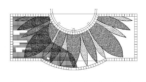 公园花瓣入口广场的设计资料下载-花瓣铺装广场平面图