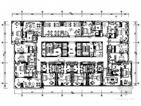 五星级酒店CAD套房总平面图资料下载-[成都]某五星级酒店样板间套房室内装修图
