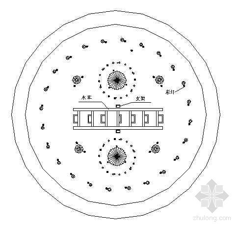 下沉圆形广场施工图资料下载-某圆形喷泉施工图