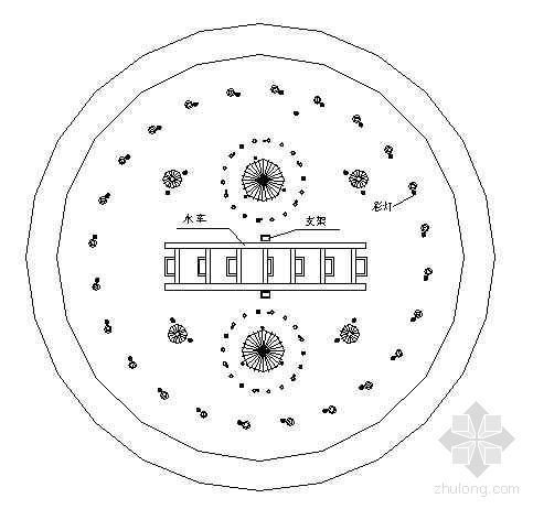 圆形喷泉设计cad资料下载-某圆形喷泉施工图