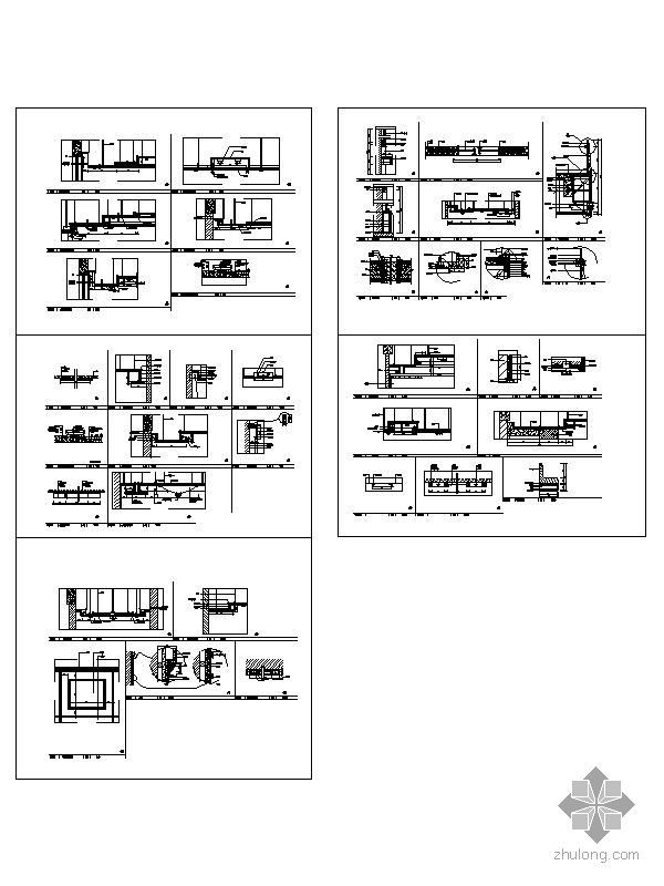 医院建筑构造节点详图资料下载-某医院病房节点详图