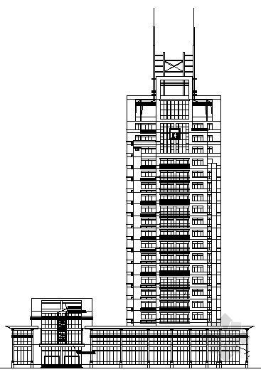 十层写字楼建筑资料下载-某十八层框架写字楼建筑方案图