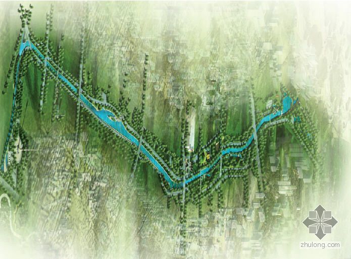 北京某水上景观走廊设计概念图- 