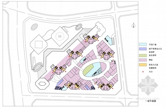 [沈阳]大型高档综合商业区规划设计方案文本-商业区平面图