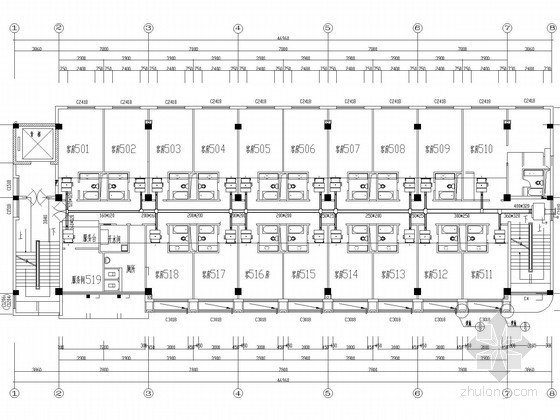 盘管式空调施工图资料下载-多层综合楼空调风机盘管加新风系统设计施工图