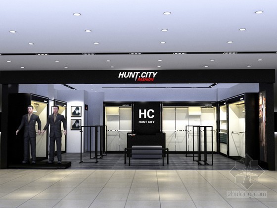 服装专卖店3d模型两层资料下载-男装专卖店3D模型下载