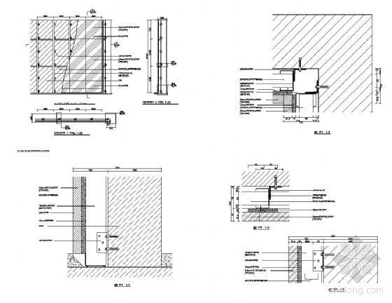 硬包木饰面工艺节点资料下载-结构墙表面木饰面结构图