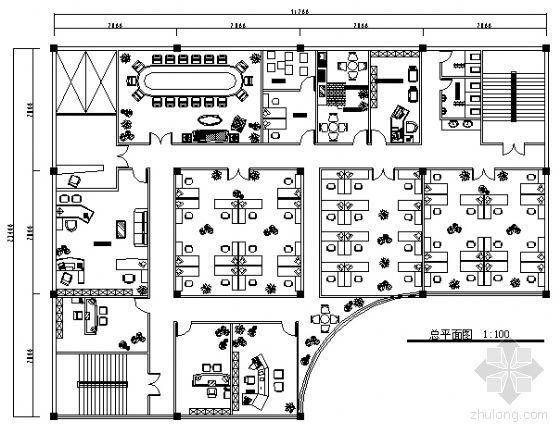 办公空间工装CAD图纸资料下载-IT办公空间装饰图