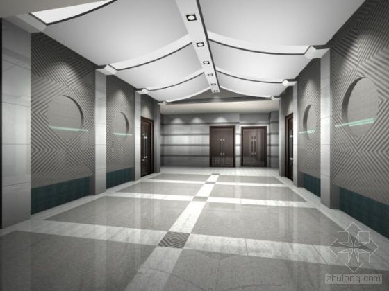 高压走廊绿化设计资料下载-走廊模型