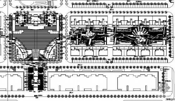 城市广场设计总图资料下载-湖北某装饰城广场绿化总图