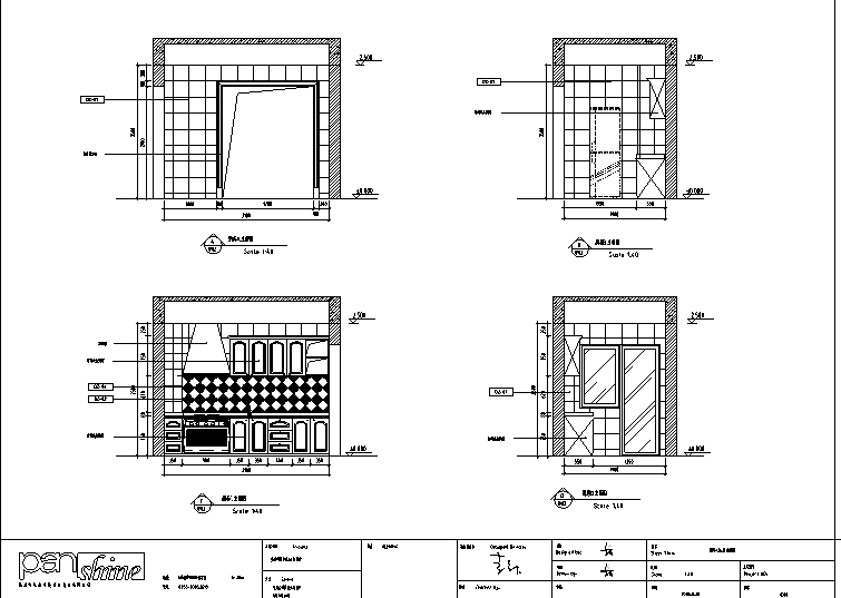 书房室内装饰施工图资料下载-重庆廊桥水岸3K户型室内设计施工图