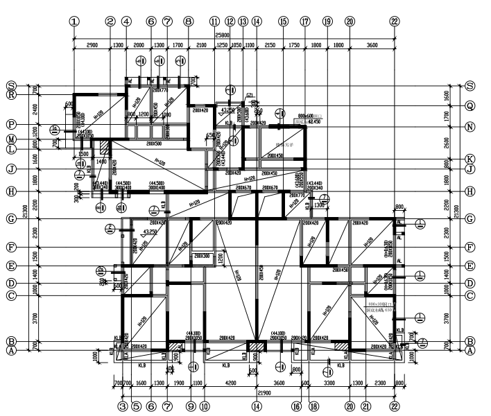 地下室图纸资料下载-18层含地下室剪力墙结构住宅楼结构施工图（CAD、30张）