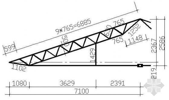 三角轻型钢屋架资料下载-14.5米三铰拱轻型钢屋架