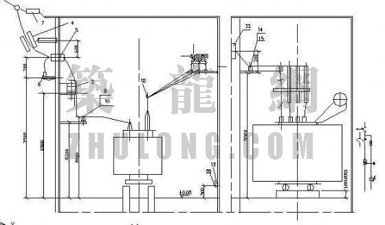 变压器二次原理资料下载-变压器室平面布置与二次原理图