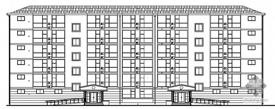 某六层宿舍建筑扩初图资料下载-某六层厂区宿舍楼工程建筑扩初图