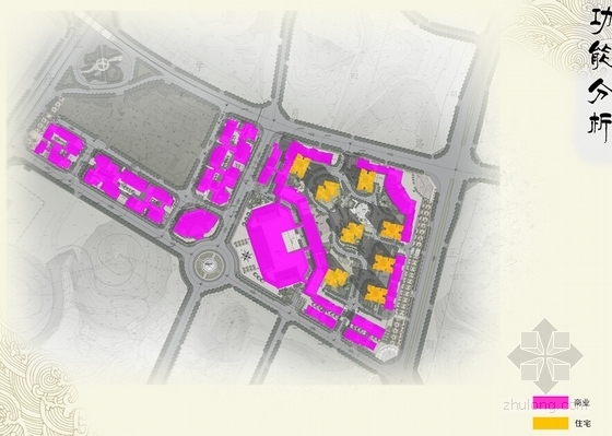 [重庆]新中式风格商业街地块设计方案文本（含CAD）-新中式风格商业街地块设计方案分析图
