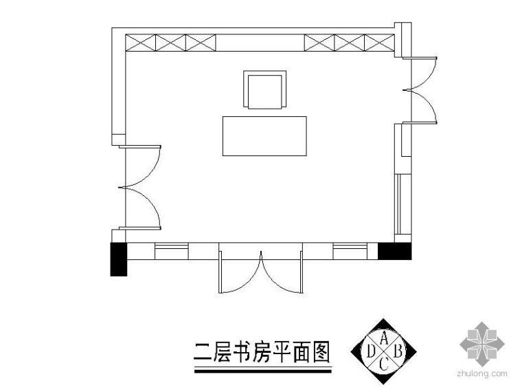 欧式书房装修图片资料下载-欧式书房装修详图