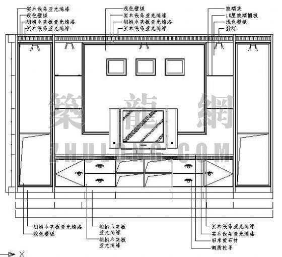 造型背景墙资料下载-造型详图-电视背景墙类