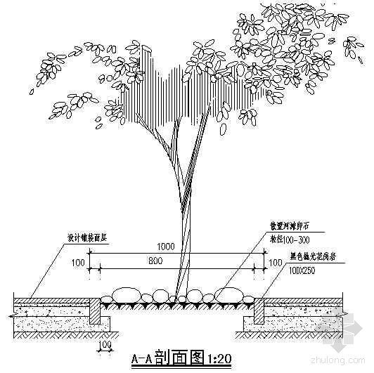 方形树池CAD施工图资料下载-方形树池2详图