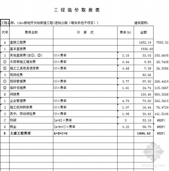 10KV设备改造资料下载-江西某10KV新地开关站新建工程预算书（2008年）