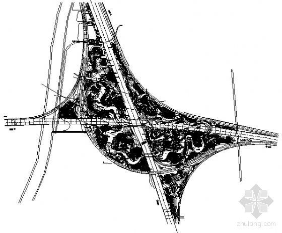 公路景观平面图资料下载-某高速公路互通景观设计