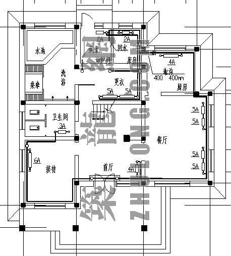 别墅水暖施工方案资料下载-辽宁某地区别墅水暖煤气图