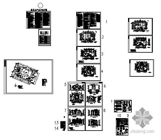 某三层豪华型别墅建筑施工图（有效果图）-3