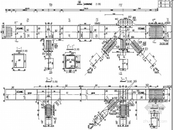 特大钢桁梁悬索桥施工图（CAD图 345张）-主桁架上弦 