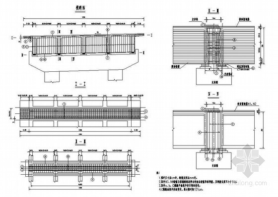 现浇简支T梁施工方案资料下载-先简支后连续T梁现浇连续段钢筋构造节点详图设计