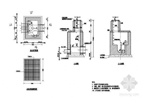 基础大样配筋资料下载-排水管道基础接口大样图