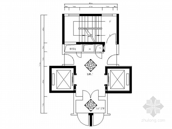 石膏线立面资料下载-[广东]精品现代住宅标准层电梯厅竣工图