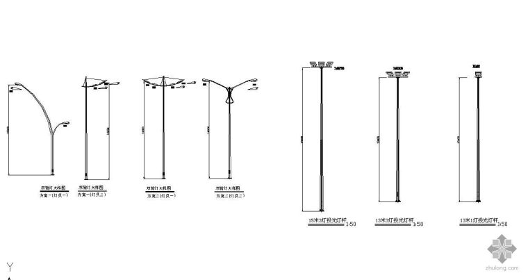 路灯大样图资料下载-路灯灯杆大样图