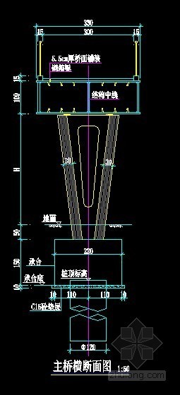 56米公路人行天桥钢结构设计图纸- 