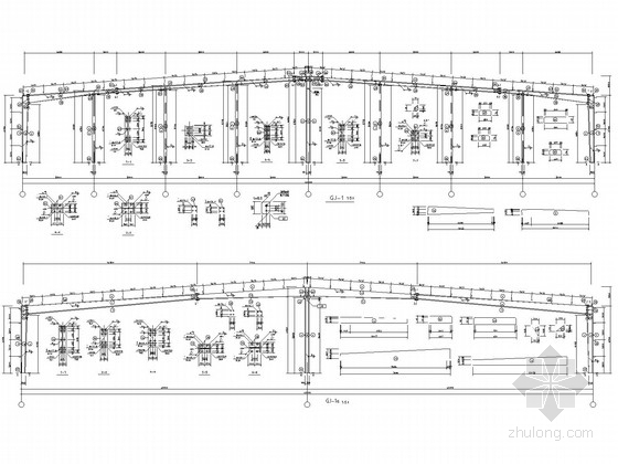 40米跨门式刚架电气工程资料下载-40米跨门式刚架厂房结构施工图(含建施)