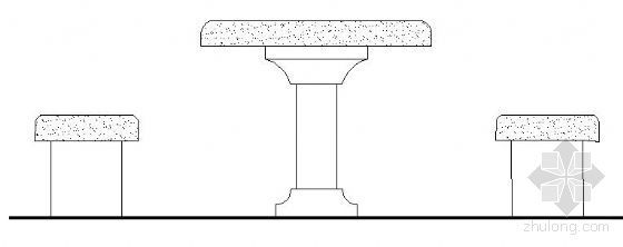 景观桌凳su模型资料下载-混凝土桌凳详图